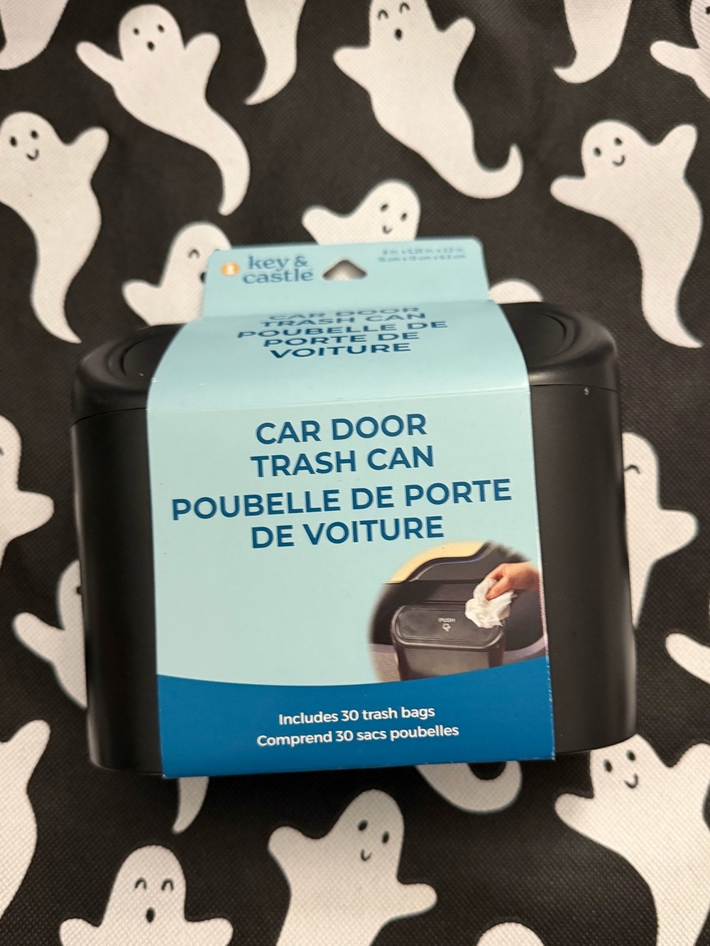 Black Car Door Trash Can - Portable Auto Trash Bin